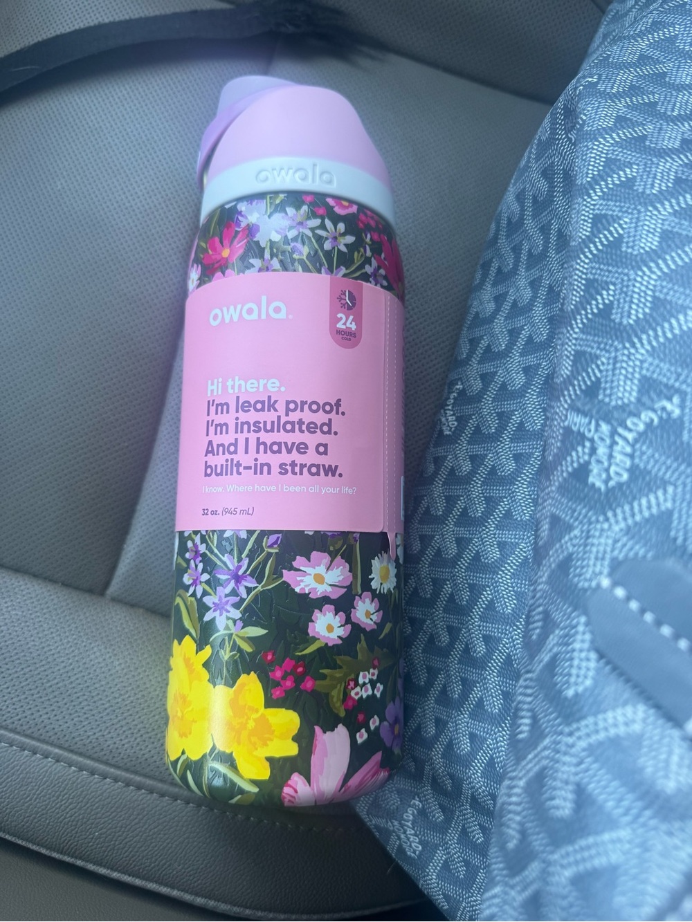 Owala painted meadow Floral Insulated 32 oz Water Bottle
